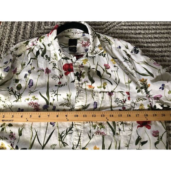 H&M Floral REGULAR FIT COTTON Men’s Shirt SZ M - Picture 7 of 10